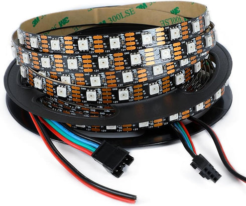 WS2812B 12V WS2815 LED Strip - Individually Addressable Light, Programmable Flexible Strip, 16.4FT 300LEDS