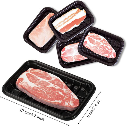 Packs of 4 Funny Sticky Notes Novelty Meat Shape Memo Notes Cute Note Pads Reminder Studying Home Office Supplies