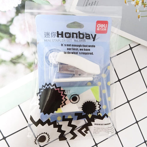 Honbay Portable Mini Cute Desktop Stapler Set with 640PCS No.12 Staples for Office, School, Home, Travel