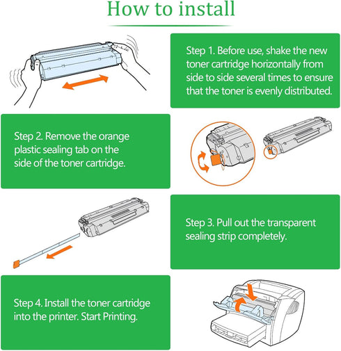 greencycle High Yield Compatible Toner Cartridge - Replacement for HP 11A Q6511A, Works with Laser Jet Printers (Black,
