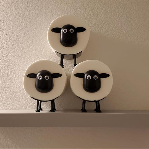 3-Pack Set, Packaging Sheep Toilet Paper Roll Holder OPP - Cute Bathroom Organizer with Adorable Design