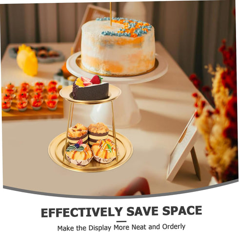 Double Layer Stainless Steel Seafood Display Rack Buffet Tray for Sashimi Oysters Fruit Desserts Stylish Space Saving
