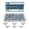 175 PCS Wing Nuts Fasteners, Butterfly Wing Nuts SAE Steel Wing Nut Assortment Kit from #6 to 3/8’’