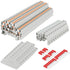 DIN Rail Terminal Block Twin Spring Terminal Connectors Push in Type PT Screwless Wiring Connector with 10 Covers and 6