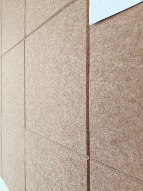 Large Cork Board Alternative - 47"x35", 12 Pack Felt Wall Tiles with Safe Removable Adhesive, Suntan