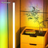 LED RGB Floor Lamp Smart Corner Standing Lamp with Music Sync APP and Remote Control Gaming Light for Bedroom Living