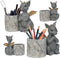 Guichifun Dragon Pen Holders, Set of 2 Cute Decor Figurines for Desk, Fashion Organizers for Women and Kids