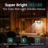 4-Head 283 3000LM 6500K, IP65 270 Lights(1Pack) Solar Outdoor Motion Sensor Light, LED Solar Flood Light Waterproof