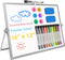 Grtard Dry Erase White Boards, 16'' x 12'' Magnetic Desktop Board with Stand, 10 Markers, 6 Magnets, 2 Erasers