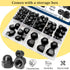 Vifmy Kit,M3 M4 M5 M6 M8 M10 155PCS Sets,Nut Metric Black Nylon Acorn Nuts Assortment UNC Cap Nuts Caps for Bolt,Dome
