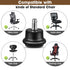 Bell Glides Replacement Caster Wheels for Office Chair or Stool, Fixed Stationary Castors (Bell Glides Short)