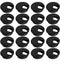 LepoHome 20 Pack 2 Inch/50mm Round Plastic Desk Grommets, Black Wire Organizer Caps,