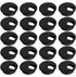 LepoHome 20 Pack 2 Inch/50mm Round Plastic Desk Grommets, Black Wire Organizer Caps,