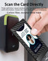 Carbon Fiber Work ID Card Holder with Lanyard is a Stylish and Durable Card Holder with Dual Card Capacity, Clear