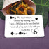 Vadaka to My Man Gift, Metal Wallet Insert Card, Anniversary Card for Boyfriend, Husband