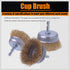 Wire Brush for Drill, 9 Pcs Brass Wire Wheel Brush with 1/4 Inch Hex Shank for Cleaning Rust and Stripping