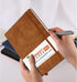 Lined Journal Notebook, 200 Pages, A5 College Ruled, Leather Hardcover, Thick Classic with Pen Loop, Brown
