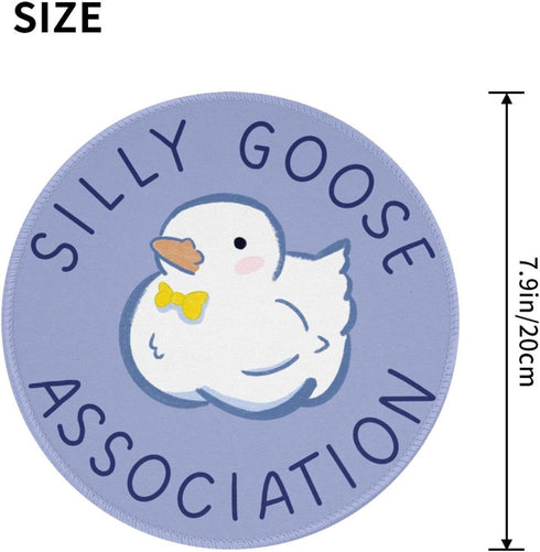 Jakayla 7.9 7.9 Inch, Association-167A Cute Mouse Pad Round, Small Mousepad with Non-Slip Rubber Base Stitched Edge