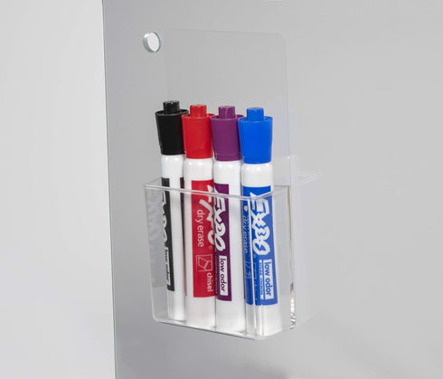 Reusable Clear Marker Holder for Glass & Dry Erase Boards, Set of 2
