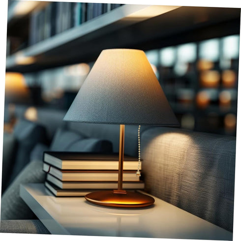 INOOMP Retro Light Socket Pull Chain Base Lamp Holder for Table & Floor Use