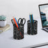 EasyPAG Metal Round Pencil Holder - 2 Pack Black Pen Cup Holders for Desk Organizer