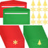 Christmas Envelopes with Green and Red Design, 200 Pcs Self Adhesive Greeting Card Pockets for Holiday Letters