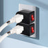 Grounded Outlet with ON Off Switch (2 Pack), Single Power Adapter Outlet Switch, 15A 1875W/3 Prong Plug