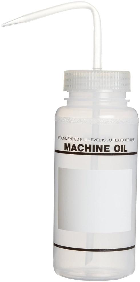 SP Bel-Art Safety-Labeled 2-Color Machine Oil Wash Bottles, 500ml, Pack of 6