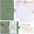 Budget Binder with Zipper Envelopes, Money Organizer for Cash with 8 Cash Envelopes, 12 Budgeting Sheets & 2 Labels