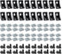 20 Sets 2020 Series Aluminum Extrusion Profile Connectors, 20pcs Corner Brackets, 40pcs M6 T Slide Nuts