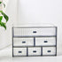 Desk Drawer Organizer, Stackable Plastic Storage for Office Supplies, Clear 2 Compartment Desk Organizer Box