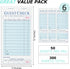 6 Pack 300 XKDOUS Light Blue Server Books, Server Note Pads, Guest Check Books for Servers, Waitress Notepads
