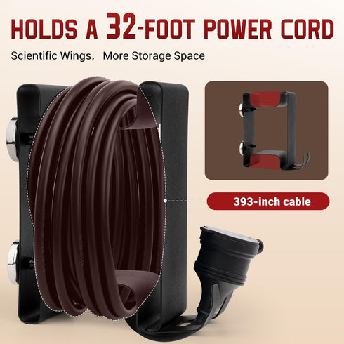 4 32 Magnetic Power Cord Organizer for Most Pellet Smoker Grill Accessories, Goldusk All-Metal Cable Holder with Strong