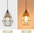 EcoGehen Bulb Vintage Boho Lamp Shades Rustic Industrial Woven Pendant Light Wall Sconces Lampshade Metal Guard Cage
