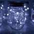 6 Pack Mason Jar Lights, 20 LED Solar Cold White Fairy String Lights for Garden Deck Patio Party Wedding Christmas