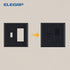 Combination Wall Plate ELEGRP, 2-Gang 1-Toggle Light Switch 1-Decorator/GFCI Device, Mid-Size Unbreakable Thermoplastic