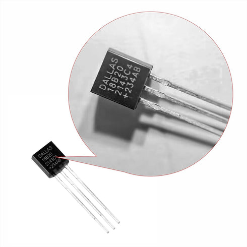 5X DS18B20 Programmable Resolution 1-Wire Interface Temperature Sensor Analog Digital Output TO-92 Package for Arduino