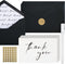 AZAZA Black Thank You Cards with Envelopes 4x6 inch, Bulk 100 Pack