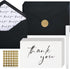 AZAZA Black Thank You Cards with Envelopes 4x6 inch, Bulk 100 Pack