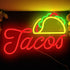 Dimmable Tacos Neon Sign for Wall Decor Led Neon Signs for Business Mexican Food Neon Light Tacos Neon Lights Sign