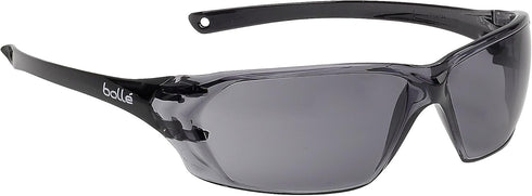 Boll Safety 253-PR-40058 Prism Safety Eyewear with Shiny Black Rimless Frame and Smoke Anti-Scratch/Anti-Fog Lens