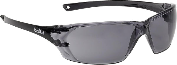 Boll Safety 253-PR-40058 Prism Safety Eyewear with Shiny Black Rimless Frame and Smoke Anti-Scratch/Anti-Fog Lens