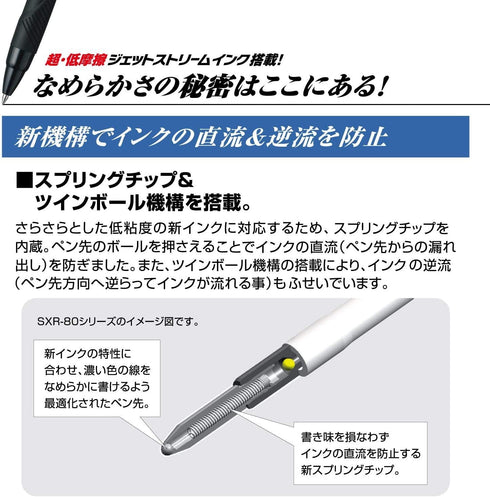 Uni Jetstream Multi Pen 4 in 1, 0.5mm Ballpoint Pen (Black, Red, Blue, Green) and 0.5mm Mechanical Pencil, Lemon Yellow