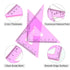 6 Inch Set Coopay Math Geometry Tool Plastic Ruler Square Includes Straight Ruler, Triangles, Protractor for Student