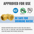 SUNGATOR 3/4" 90 Degree Female Elbow, 3/4 Inch Push x 3/4 Inch FNPT, No Lead Brass Plumbing Fitting, Pack of 2