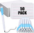 ReliThick 50 Pcs Lined Dry Erase Board Classroom with Markers, 9 x 12" Double Sided Whiteboards for Students