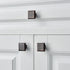 Square Knobs - 10 Pack, 1.3 Inch Oil Rubbed Bronze Vintage Cabinet Pulls for Furniture and Kitchen