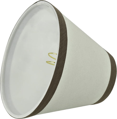 Aspen Creative 32043-2A, 3" 6" 5" Set 2 Hardback Empire Clip-On Chandelier Lamp Shade, Off-White, Top x Bottom x Slant