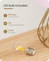 2700K Bulb DP06TL05 Pink and Gold Table Lamp, Small Bedside Lamp with Metal Base & Pink Linen Lampshade, Modern