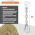 TKK G80 Transport Binder Chain, 5/16 Inch x 15 Foot Logging Chain with Grab and Sling Hooks, 7,100 lbs Safe Working Load